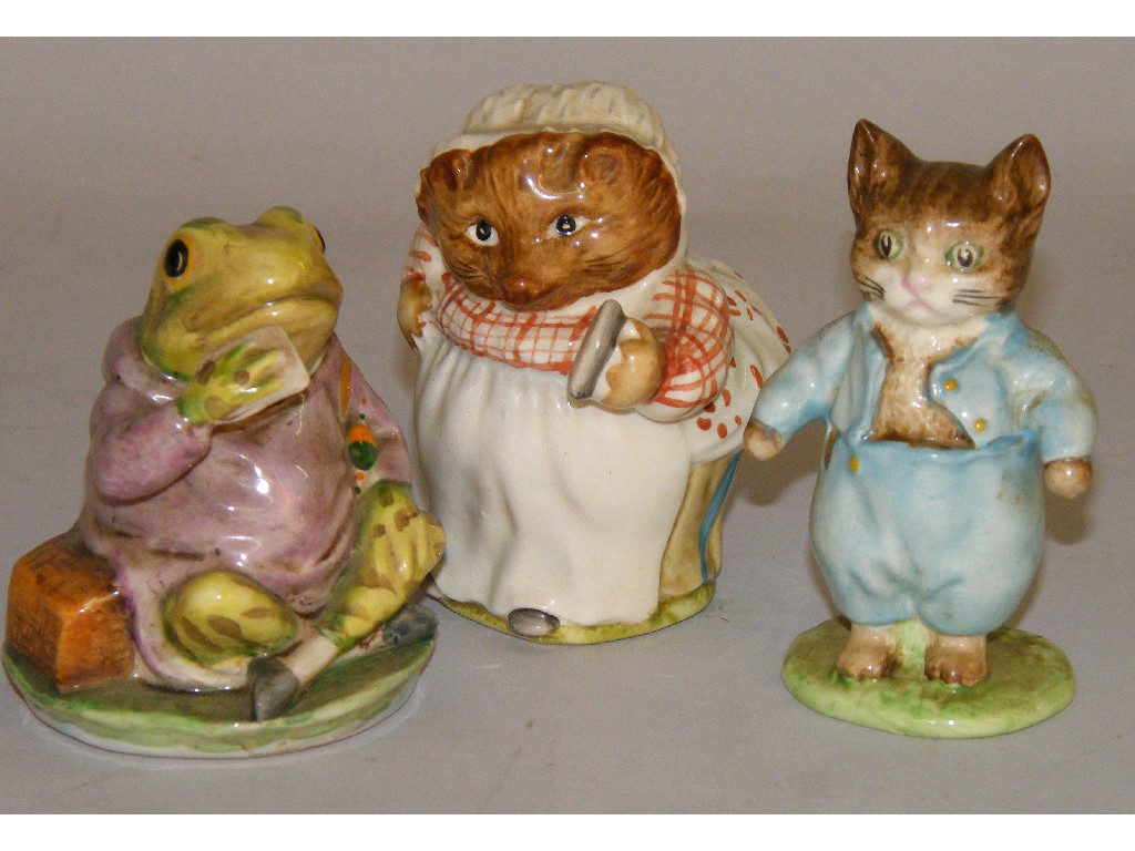 Appraisal: Three Beswick Beatrix Potter figures including 'Mr Jeremy Fisher' 'Tom