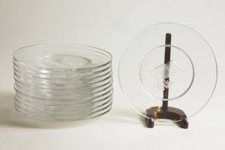 Appraisal: Glass Plates Set of Val St Lambert Plates Each with