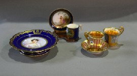 Appraisal: specimen coffee cups saucersby Royal Vienna Paris and in Meissen