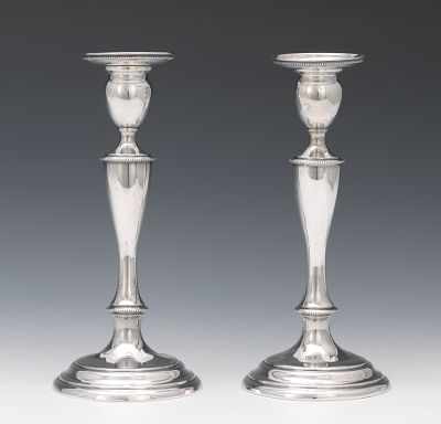 Appraisal: A Pair of Sterling Silver Candlesticks by Chicago Silver Company