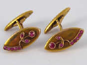 Appraisal: A pair of antique Russian cufflinks pre revolution marks for