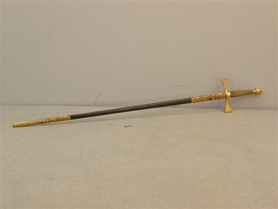 Appraisal: th Century dress sword with gilt metal mounts the blade