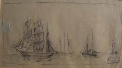 Appraisal: ARTHUR B CARLES american - SHIPS IN HARBOR NO SKETCHBOOK