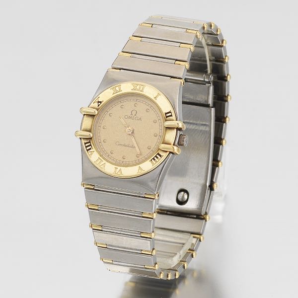 Appraisal: LADIES' OMEGA CONSTELLATION TWO TONE WATCH mm case wrist Stainless