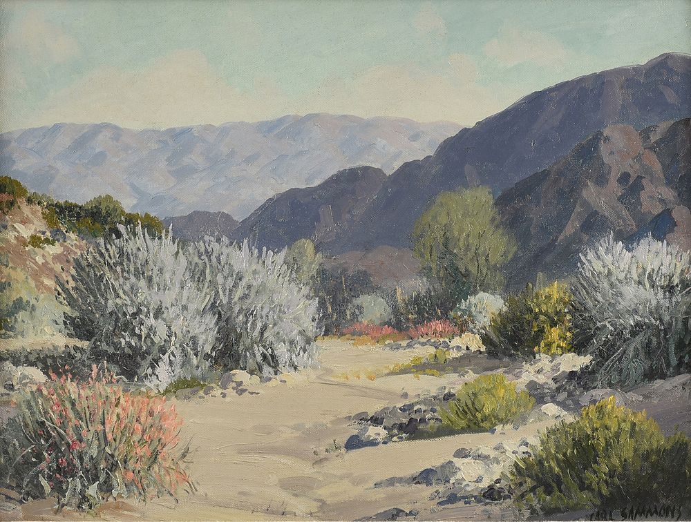 Appraisal: CARL SAMMONS American - A PAINTING Desert Landscape CARL SAMMONS