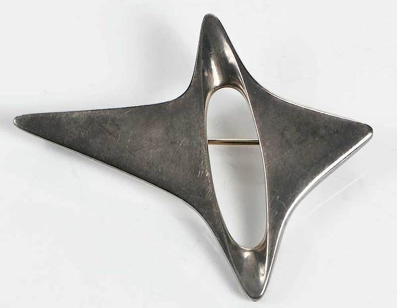 Appraisal: Georg Jensen Sterling Brooch design Henning Koppel x - in