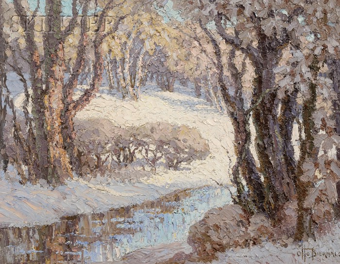 Appraisal: Otto Bierhals American - Winter View Through the Grove Signed