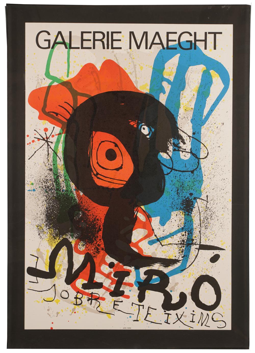 Appraisal: AFTER JOAN MIRO - GALLERY POSTERProvenance The Estate of Sandra