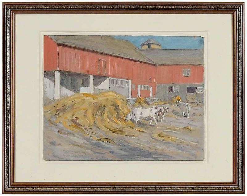 Appraisal: Charles Morris Young Pennsylvania - The Red Barn Delchester signed