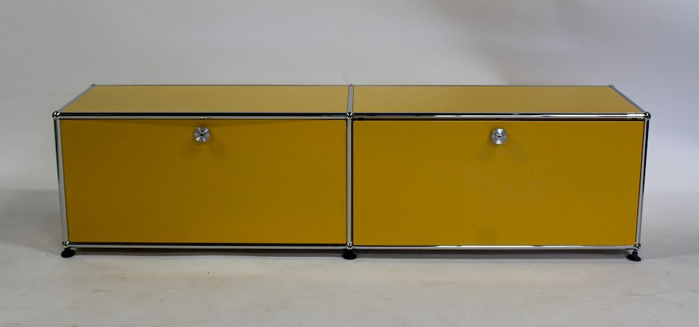 Appraisal: VINTAGE USM Enameled Filing Cabinet From a Queens NY estate