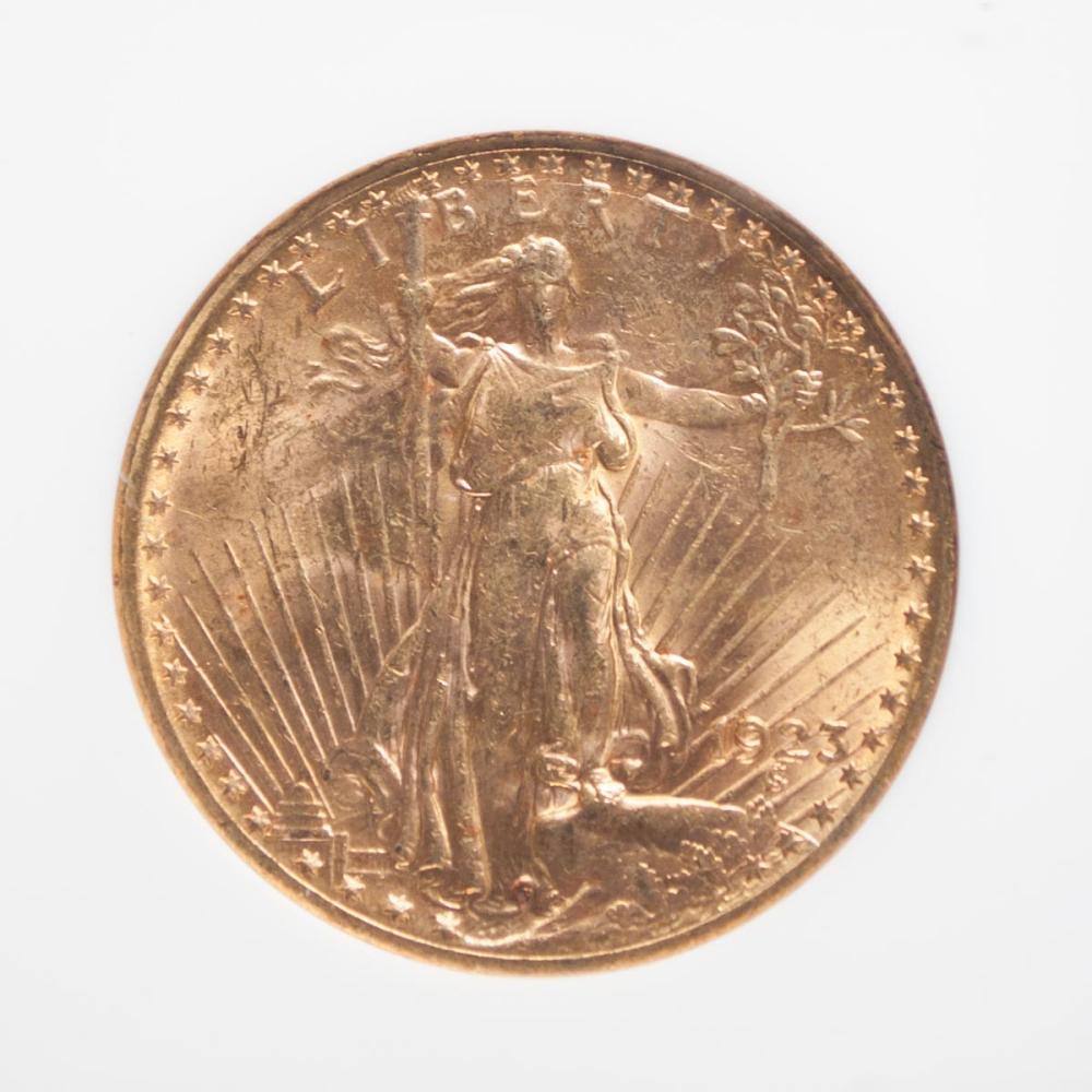 Appraisal: U S TWENTY DOLLAR GOLD COIN St Gaudens variety type