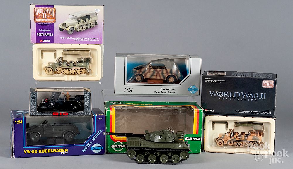 Appraisal: Six modern military toys Six modern military toys in the