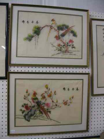 Appraisal: Pair of Chinese Silk Embrodery Pictures