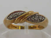 Appraisal: A carat gold and diamond ring pav set with six