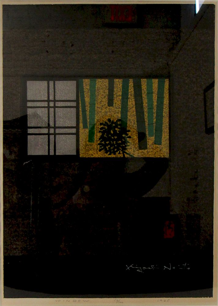 Appraisal: SAITO Kiyoshi Japan - Window Woodblock print on paper Bottom