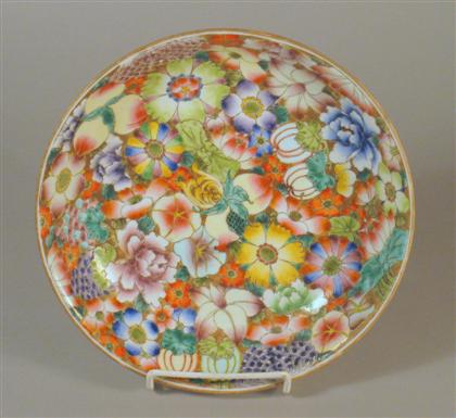 Appraisal: Chinese mille fleur glazed porcelain plate th century