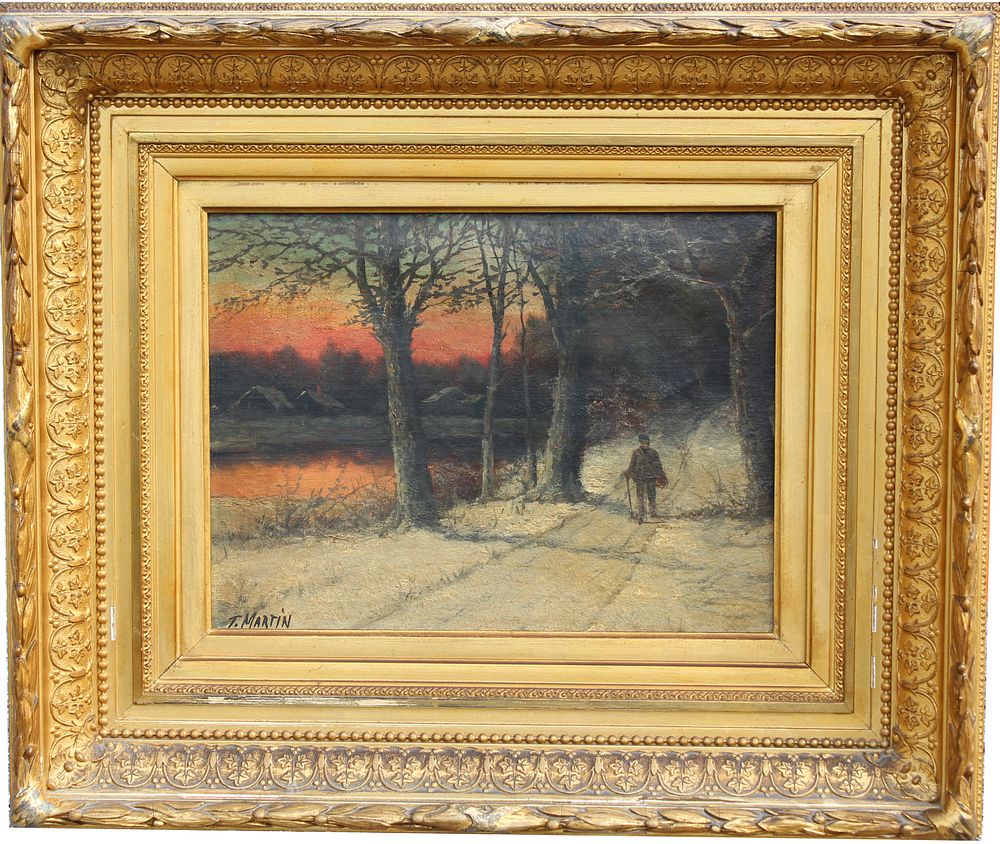 Appraisal: Signed th C American School Winter Landscape Signed th C