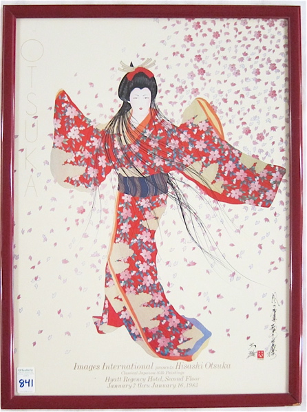 Appraisal: HISASHI OTSUKA POSTER Japan Hawaii born Woman in a kimono