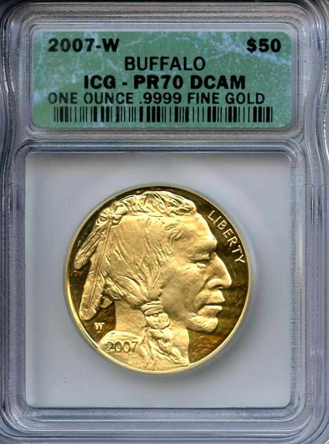 Appraisal: -W Gold Buffalo Proof Deep Cameo ICG Bright and sparkling