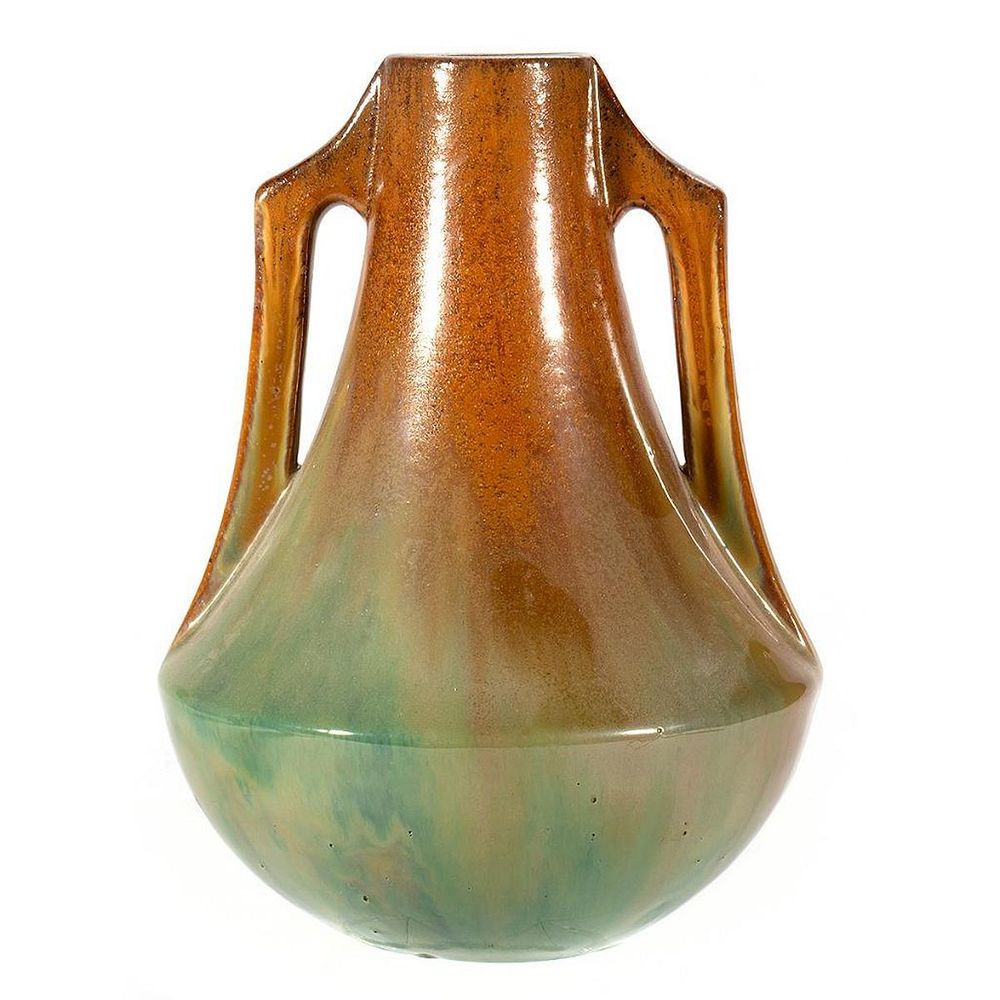 Appraisal: Fulper Pottery Vase The Deco design and glaze by Martin