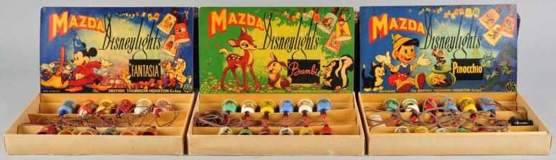 Appraisal: Lot of Mazda Walt Disney Light Sets Description English Includes