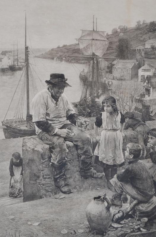 Appraisal: JAMES DOBIE BRITISH -c Fishermen and Children after John Reid