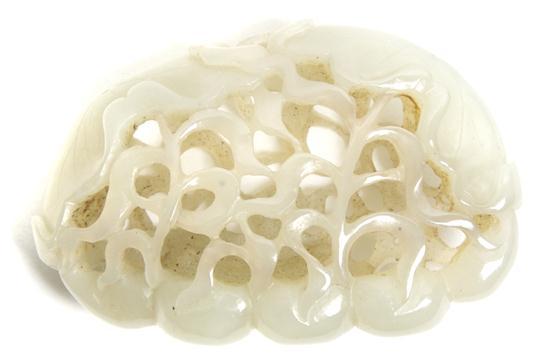 Appraisal: Chinese Pierce Carved Jade Toggle depicting a bird set within