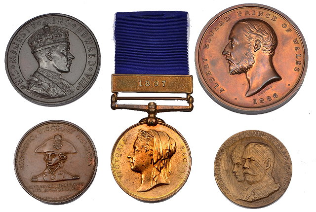 Appraisal: Mixed lotincluding a Metropolitan Police medal in bronze a Foudroyant