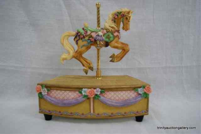 Appraisal: Lefton Carousel Horse Music BoxThis is a Lefton Exclusive Carousel