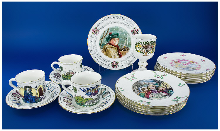 Appraisal: Royal Doulton Christmas Ware and Valentine Plates including 'Twelve Days