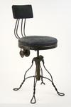 Appraisal: PARLOR STOOL - Circa s adjustable parlor stool with velvet