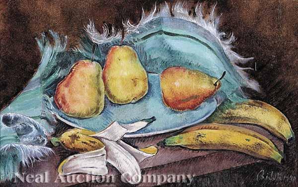 Appraisal: George Biddle American California Charleston - Still Life Pears and