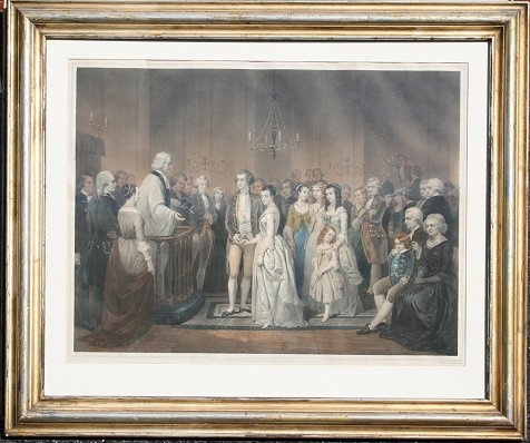 Appraisal: TH C COLOR LITHOGRAPH OF THE WEDDING OF GEORGE WASHINGTON