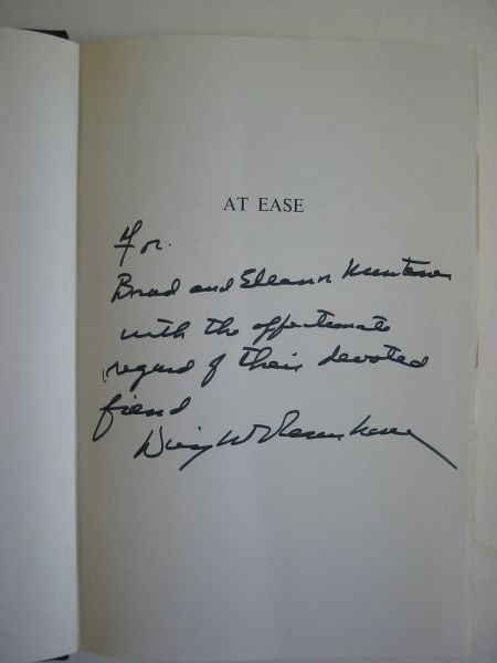 Appraisal: EISENHOWER DWIGHT D At Ease Signed and Inscribed For Brad