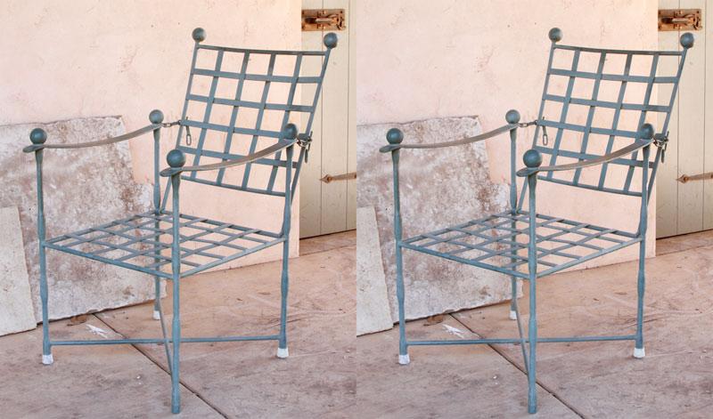 Appraisal: - Pair of Patio Arm Chairs Pair of patio arm