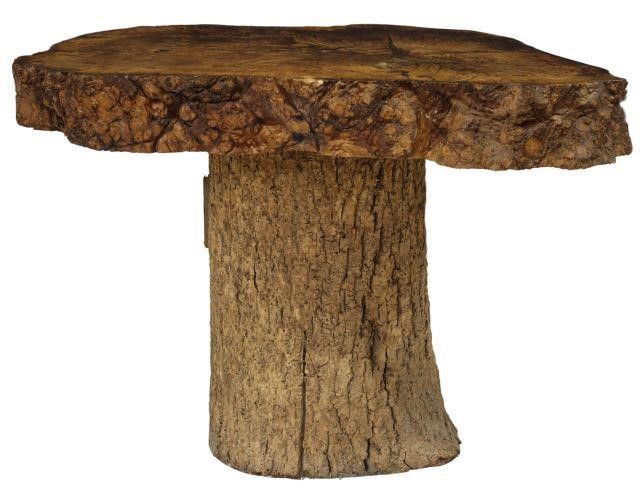 Appraisal: Rustic live edge wood table th c thick slab tabletop