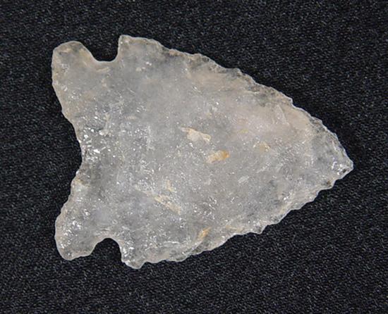 Appraisal: Paleo-Indian Hardaway Point BC Transparent sugar quartz Found in Pittsylvania