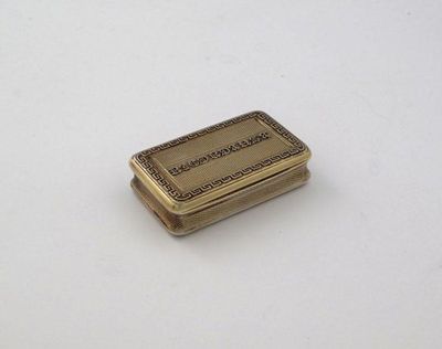 Appraisal: A George III silver-gilt presentation snuff box by Alexander Strahan