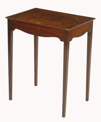 Appraisal: A late George III mahogany side table with a shaped