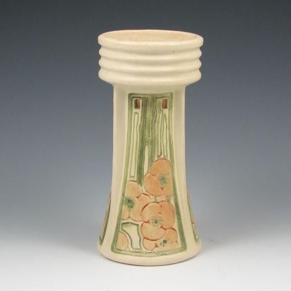 Appraisal: Weller Roma vase with floral design Unmarked Very tight almost