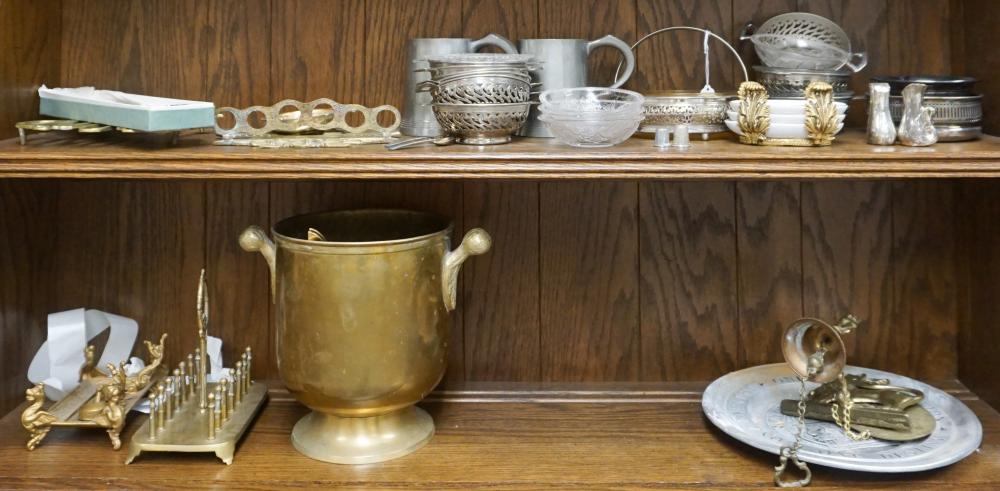 Appraisal: COLLECTION WITH ASSORTED PEWTER BRASS AND OTHER METAL TABLE ARTICLESCollection