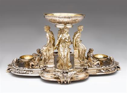 Appraisal: Large and impressive Christofle silver plate centerpiece late th century