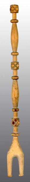 Appraisal: Folk Art Wooden Laundry Bride Stick Description Carved shaft Condition