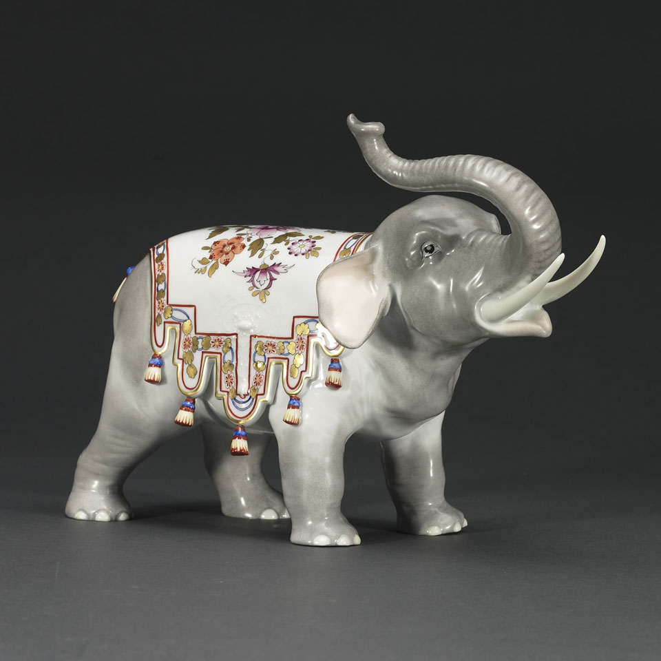 Appraisal: Carl Thieme Dresden Elephant th century painted and impressed numerals