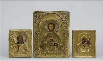 Appraisal: Three Russian Icons ca late th early th Century All