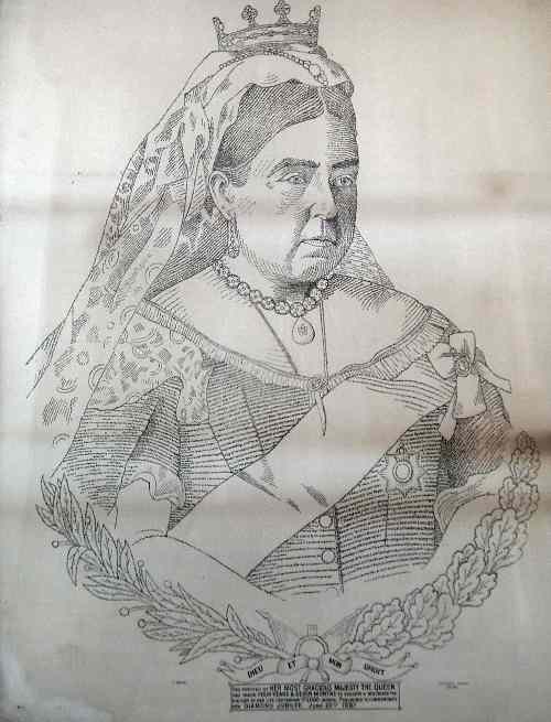 Appraisal: th Century - Lithograph - Portrait of Queen Victoria made