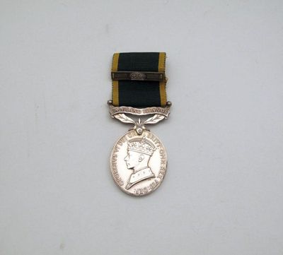 Appraisal: Territorial Army Efficiency Medal Geo VI st type clasp Falkland