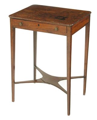 Appraisal: A George III mahogany side table the rectangular moulded edge