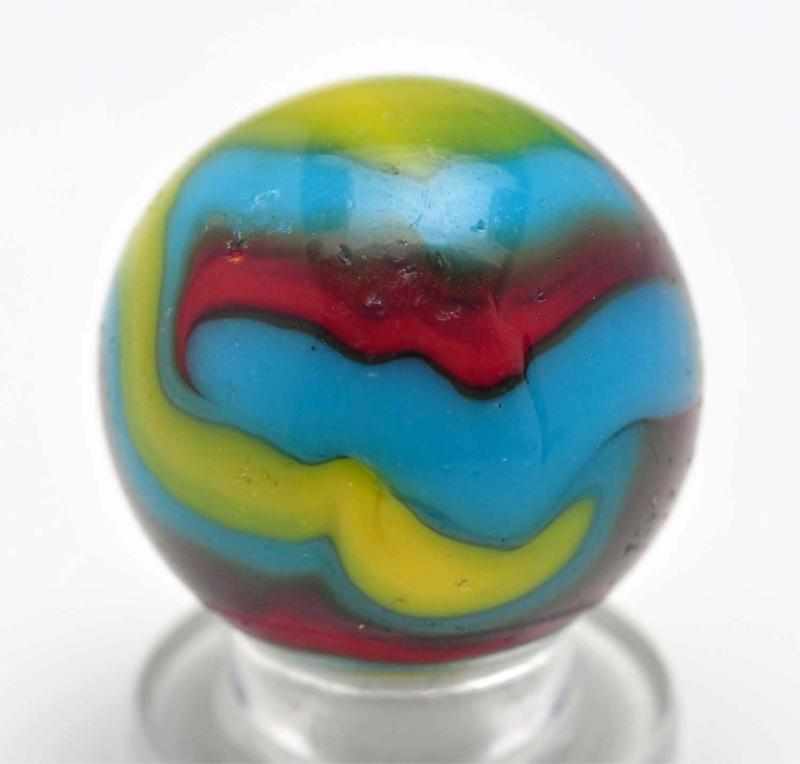 Appraisal: Peltier Superman Marble Description Nice color and pattern for a