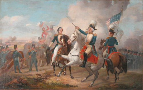 Appraisal: Gen George Washington mounting the charge th Century Indigenous American